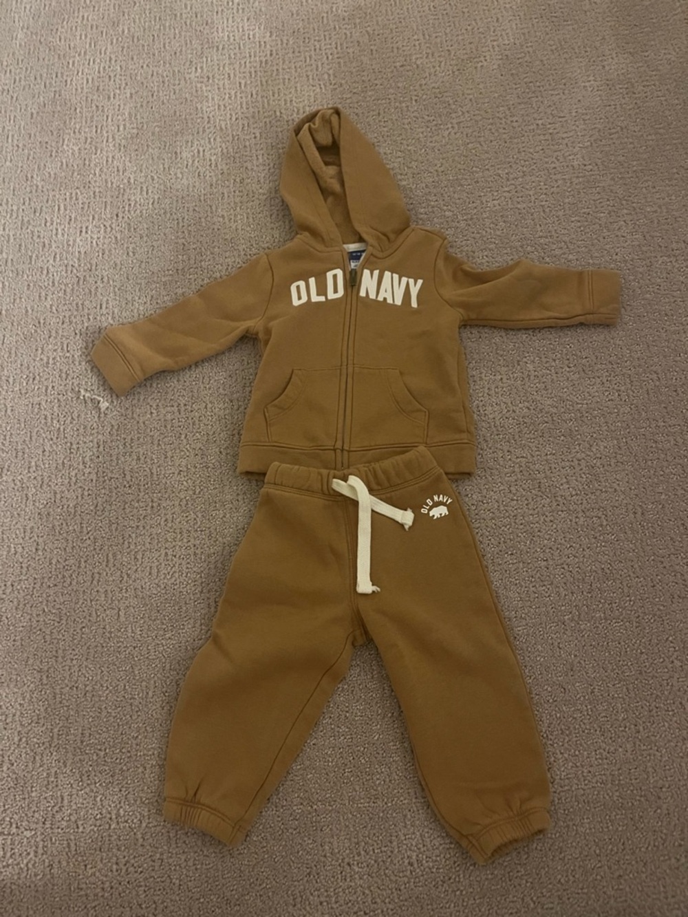 Old Navy Caramel Brown Hoodie & Jogger Set
